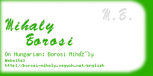 mihaly borosi business card